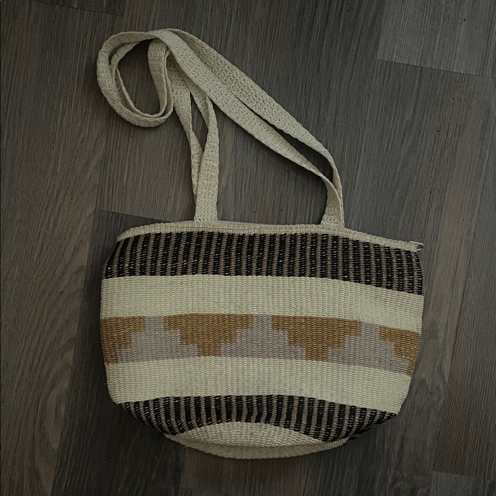 Vintage Stone Mountain southwestern style woven shoulder bag